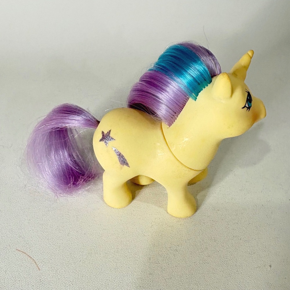 My Little Pony MLP G1 Vtg 1983 Glory Purple Shooting Star Glitter Unicorn Toy